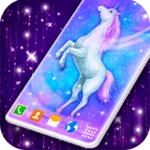 unicorn fantasy live wallpaper android application logo